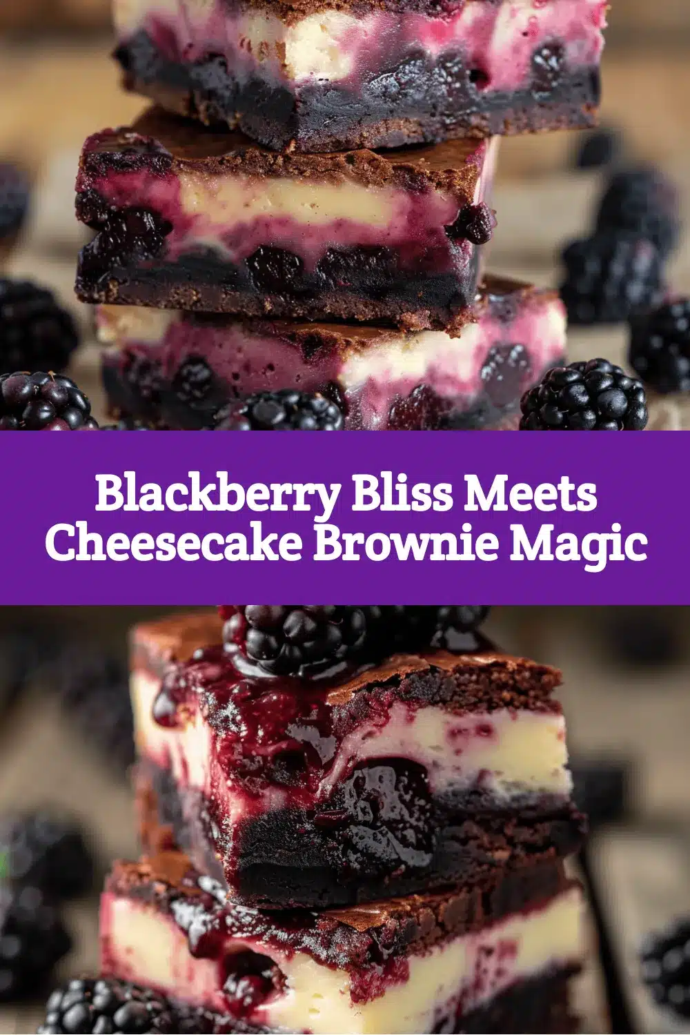Blackberry Cheesecake Brownies recipe