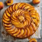 Bourbon Peach Upside Down Cake - featured image