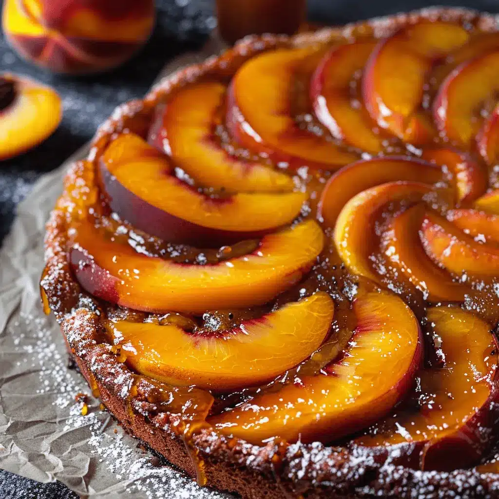 Bourbon Peach Upside Down Cake preparation steps