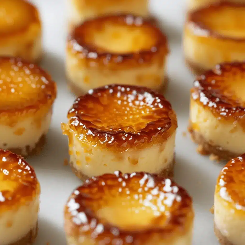 caramelized crème brûlée cheesecake bites preparation steps