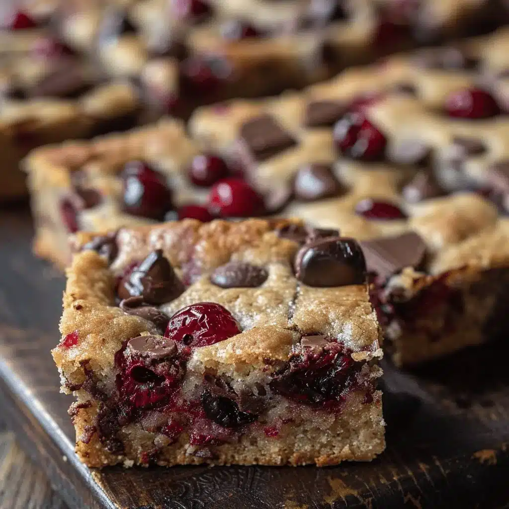 chocolate chip cherry bars preparation steps