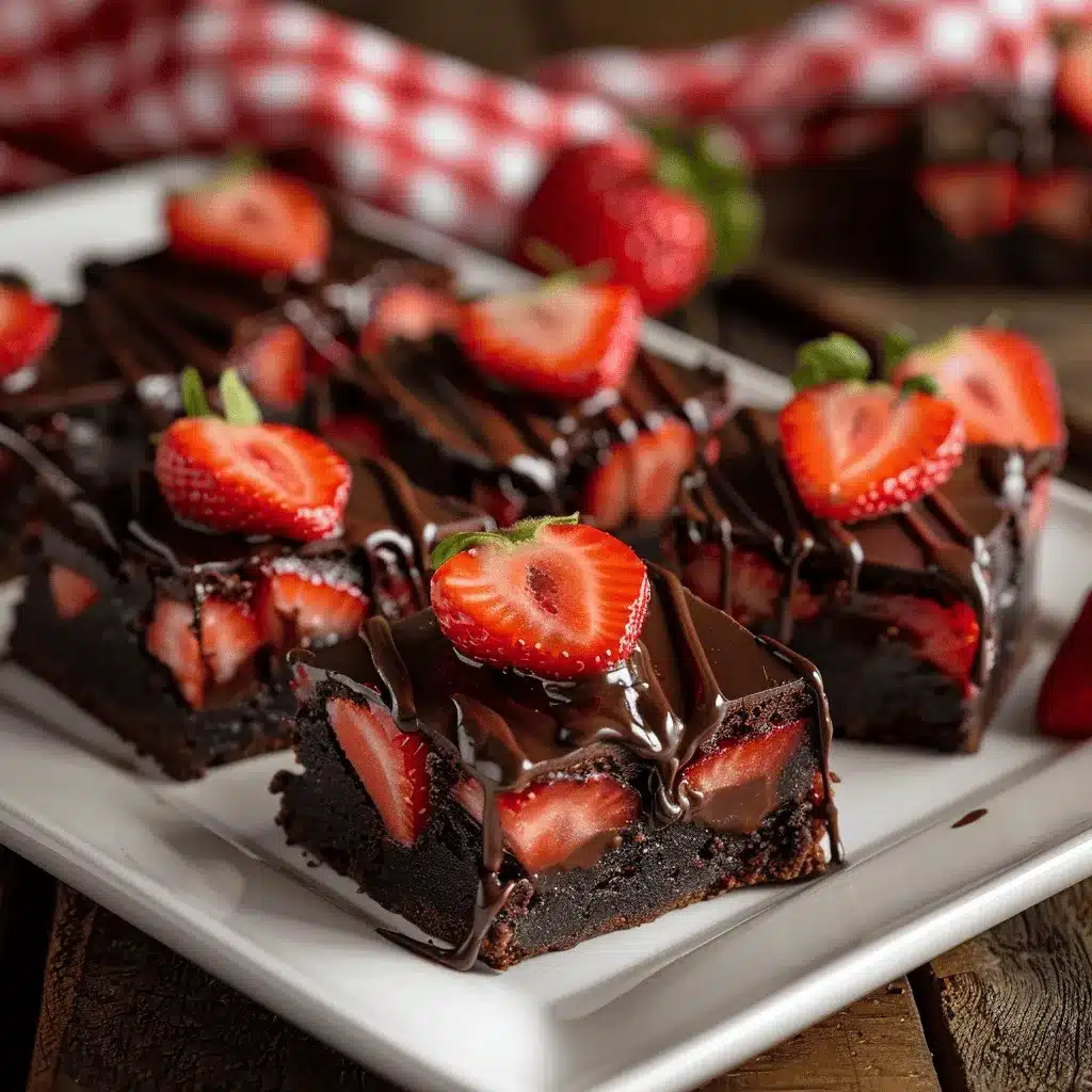 chocolate covered strawberry brownies preparation steps