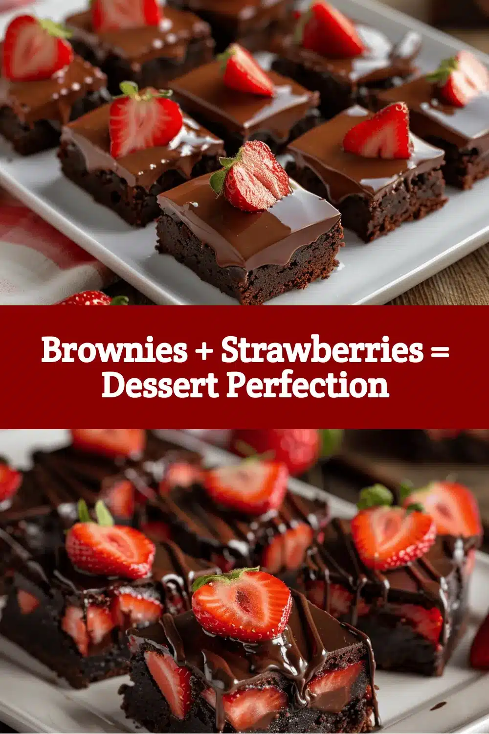 chocolate covered strawberry brownies recipe