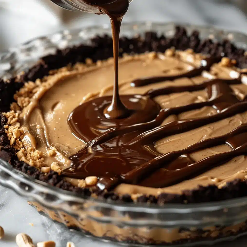 Chocolate Drizzle Peanut Butter Pie preparation steps