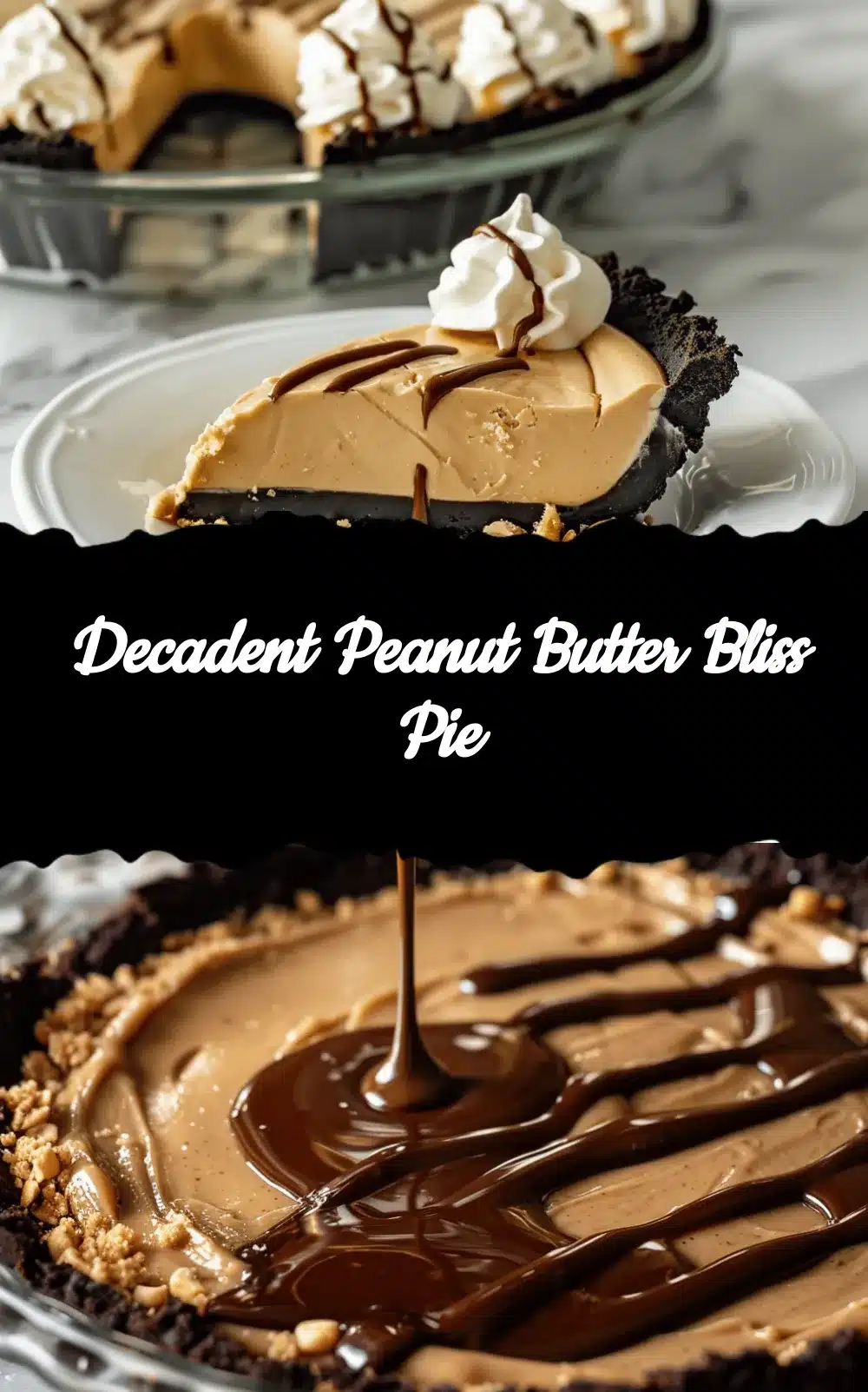 Chocolate Drizzle Peanut Butter Pie recipe