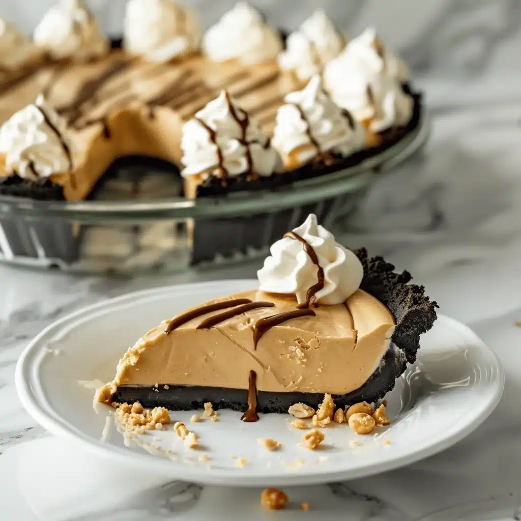 Chocolate Drizzle Peanut Butter Pie - featured image