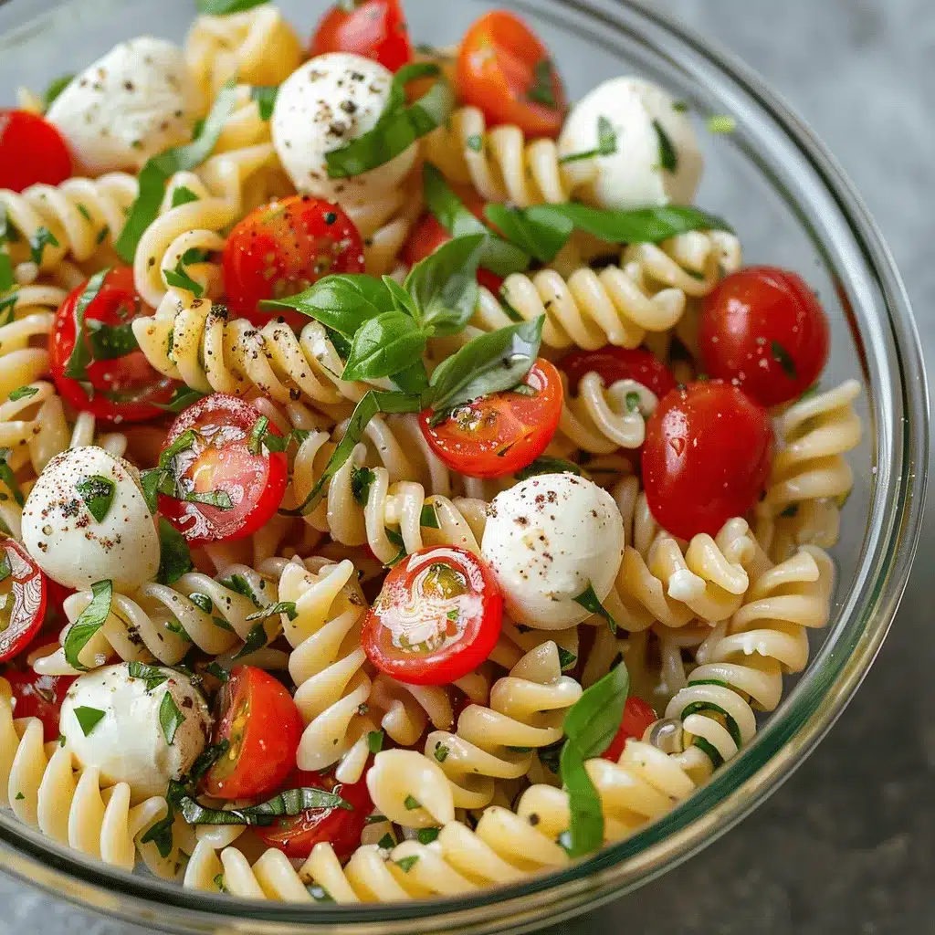 Creamy Caprese Pasta Salad preparation steps