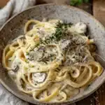 creamy oyster mushroom pasta - featured image