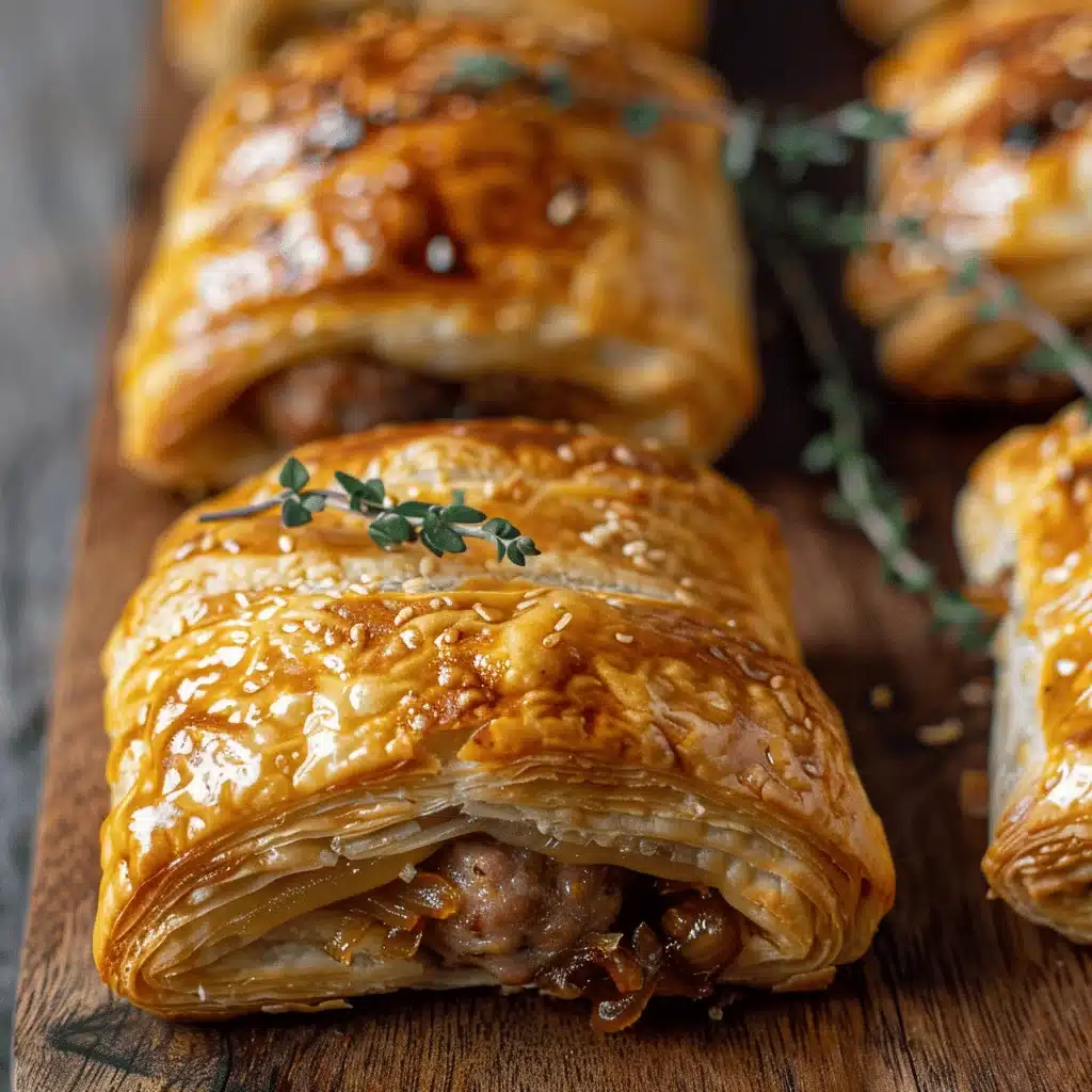 French Onion Sausage Rolls - featured image