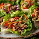 healthy turkey lettuce wraps - featured image