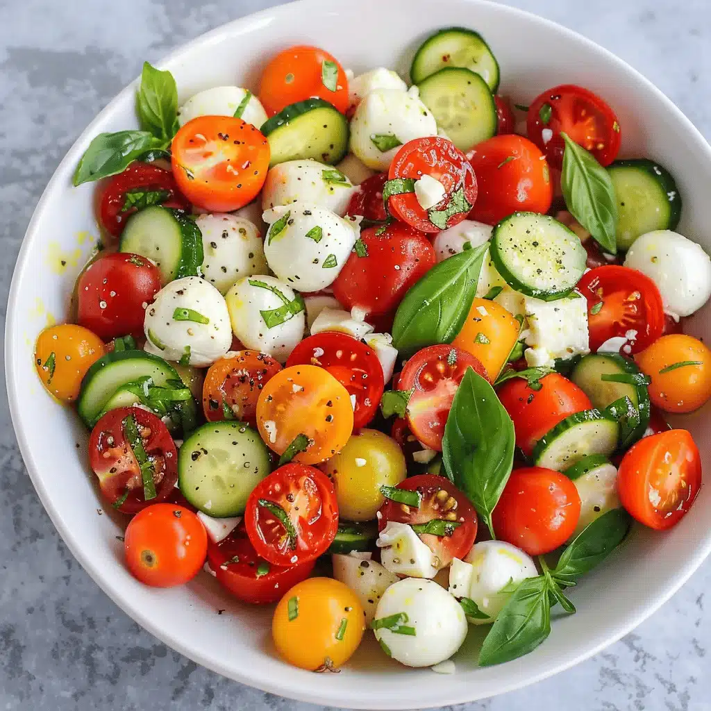 Tomato Cucumber Mozzarella Salad - featured image