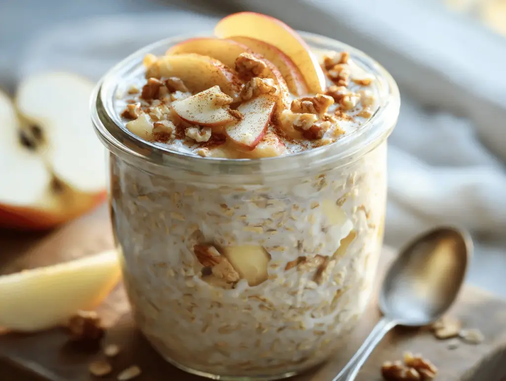 apple cinnamon overnight oats - featured image