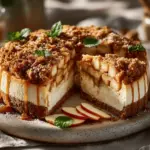 apple crumble cheesecake - featured image