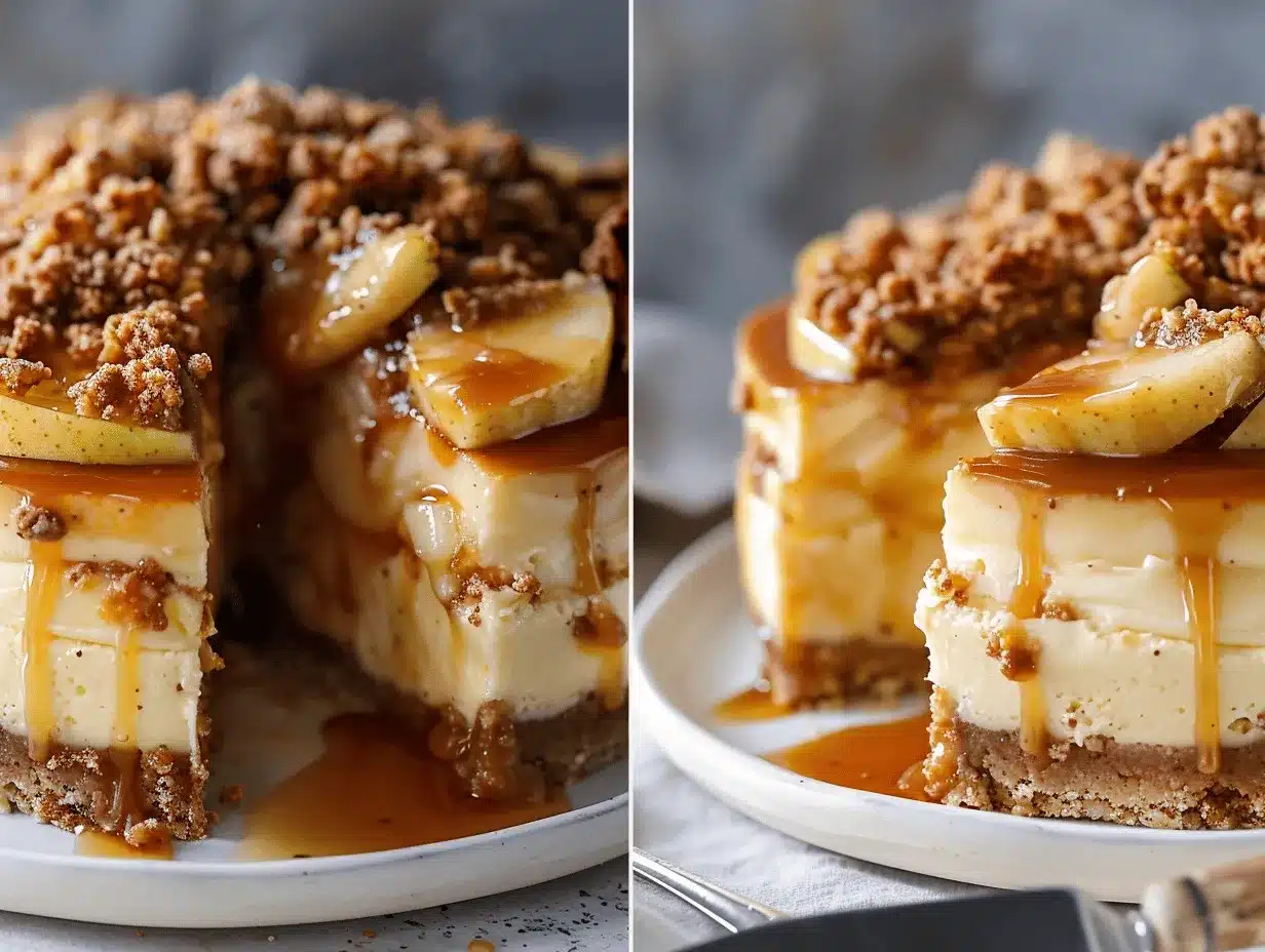 apple crumble cheesecake preparation steps