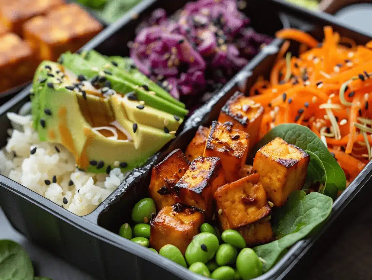 bento box Buddha bowl preparation steps
