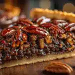 bourbon chocolate chili pecan pie - featured image