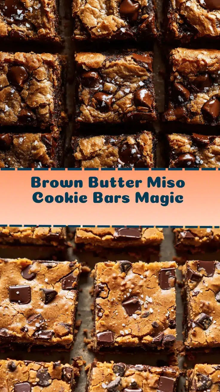 brown butter miso chocolate chip bars recipe