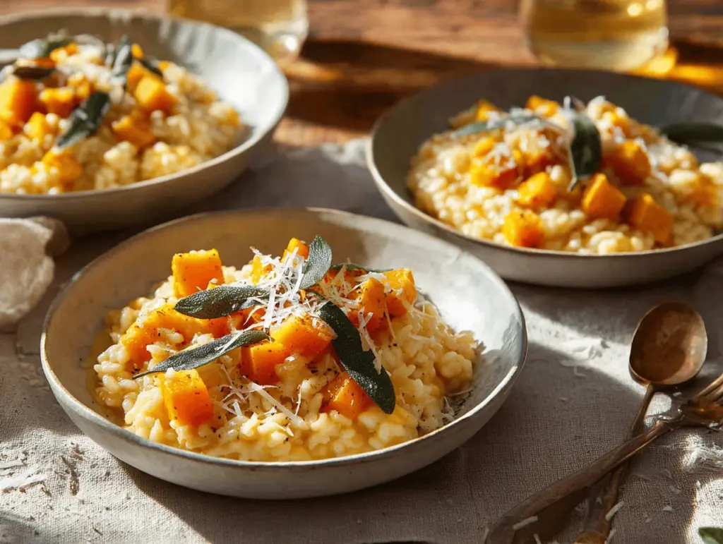 butternut squash sage risotto - featured image