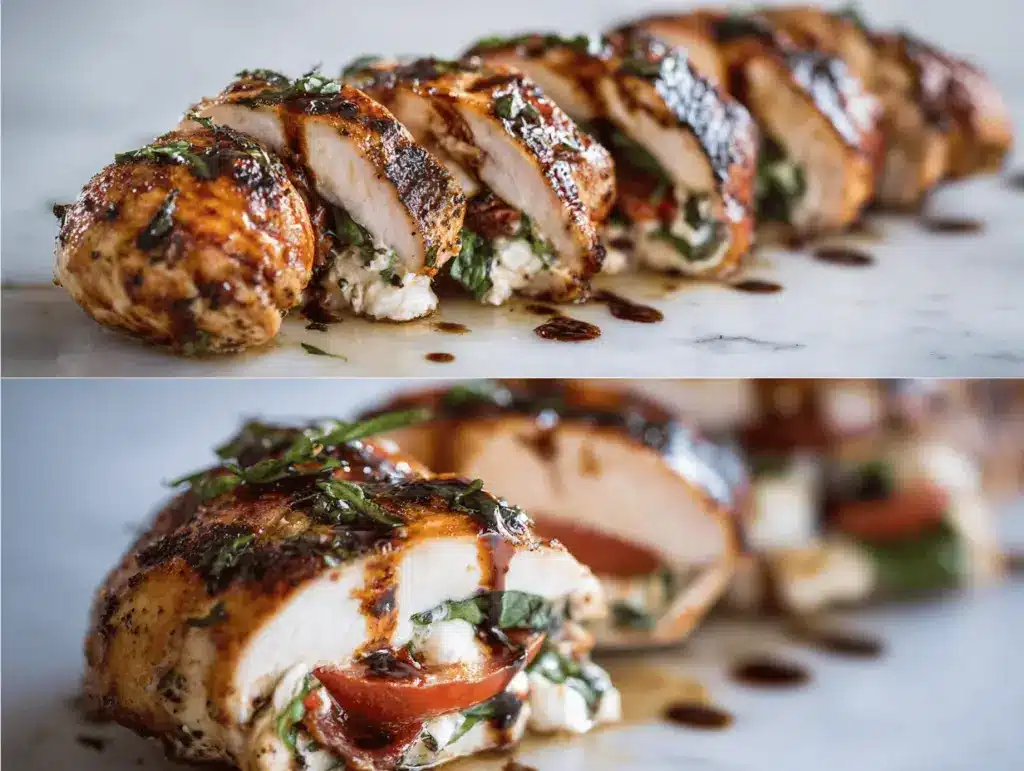 Caprese stuffed chicken breast - featured image
