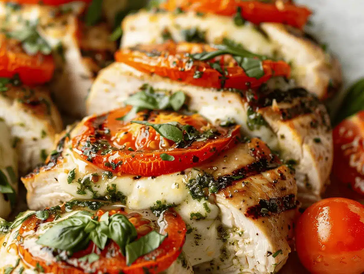 Caprese stuffed chicken breast preparation steps