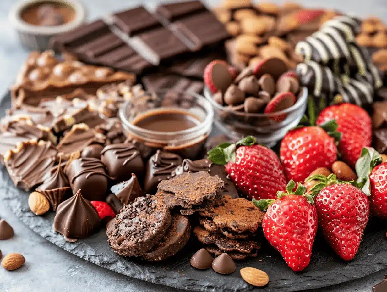chocolate lover’s dessert board preparation steps