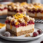 cranberry orange crumble bars - featured image