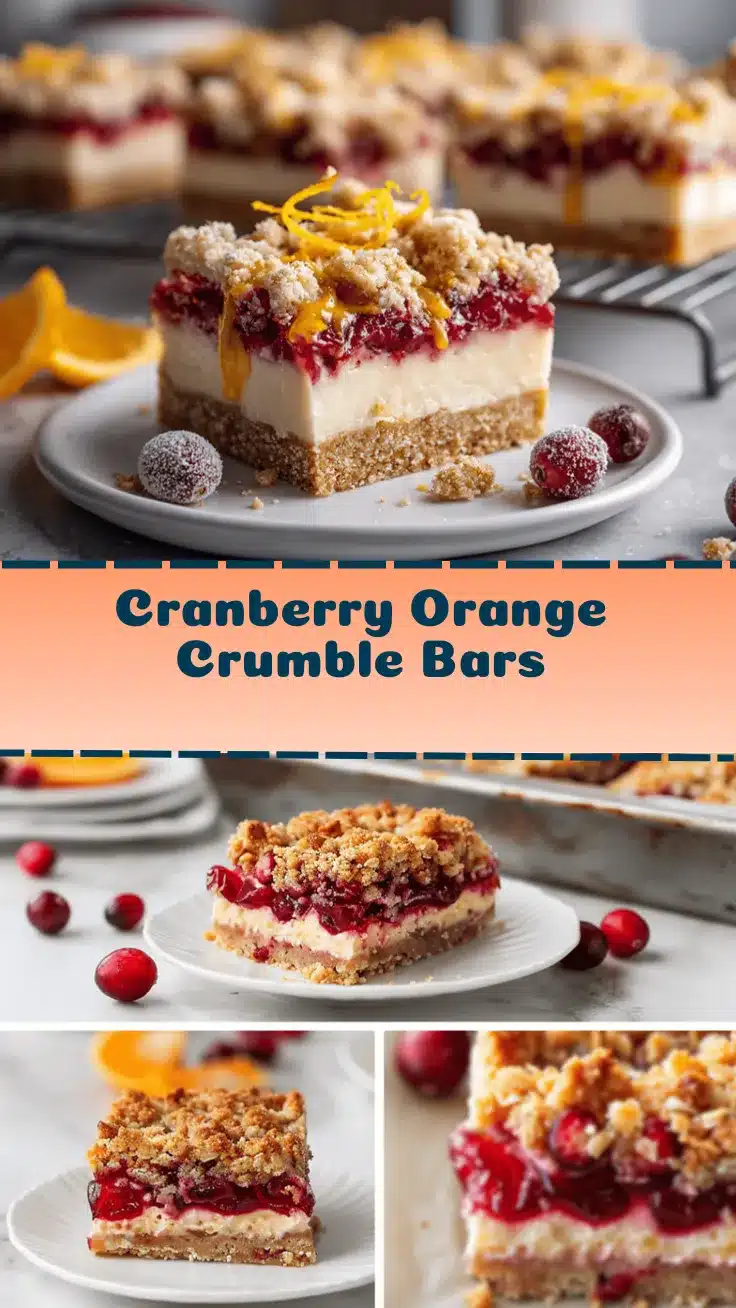 cranberry orange crumble bars recipe