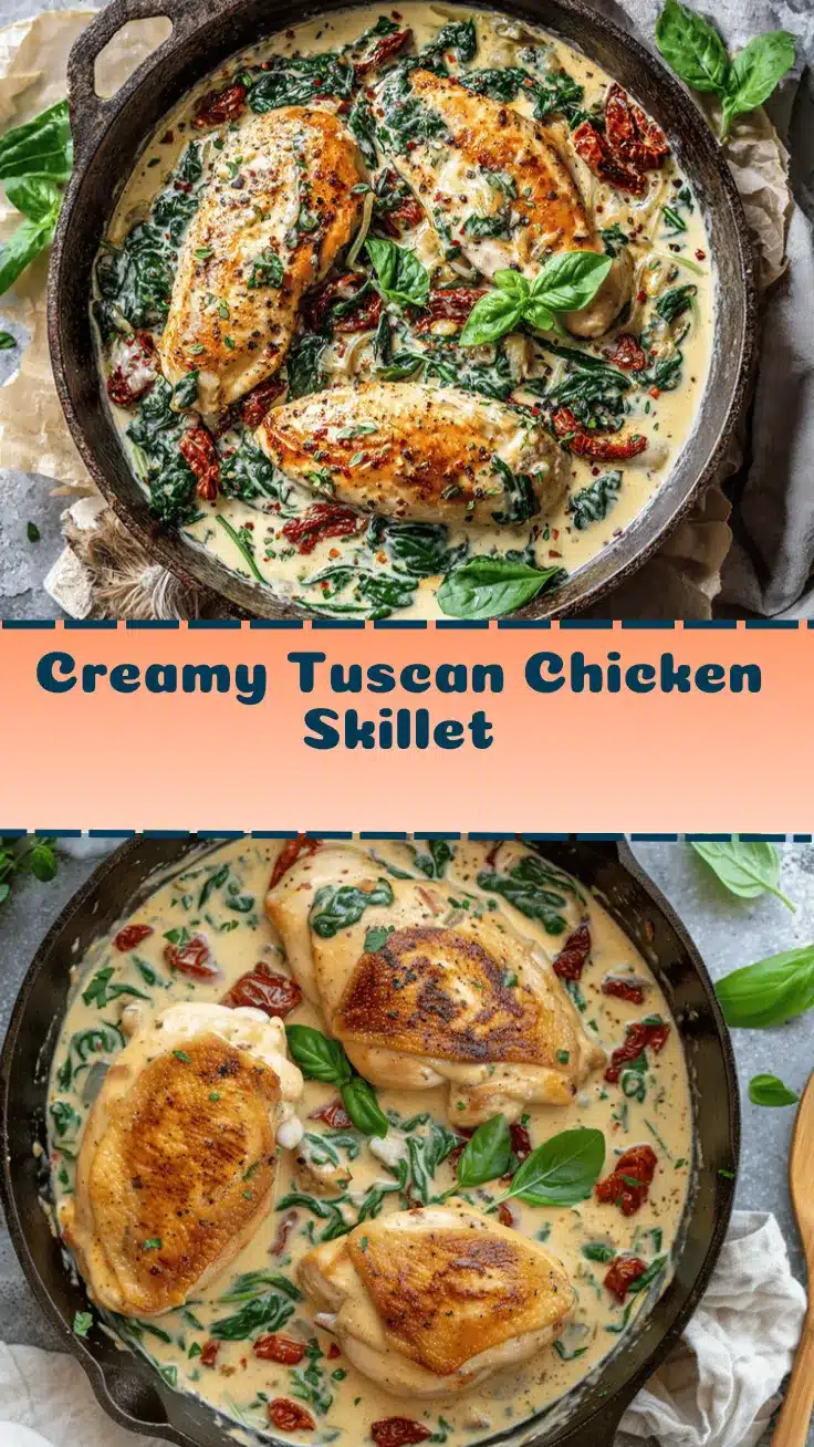 creamy Tuscan chicken skillet recipe