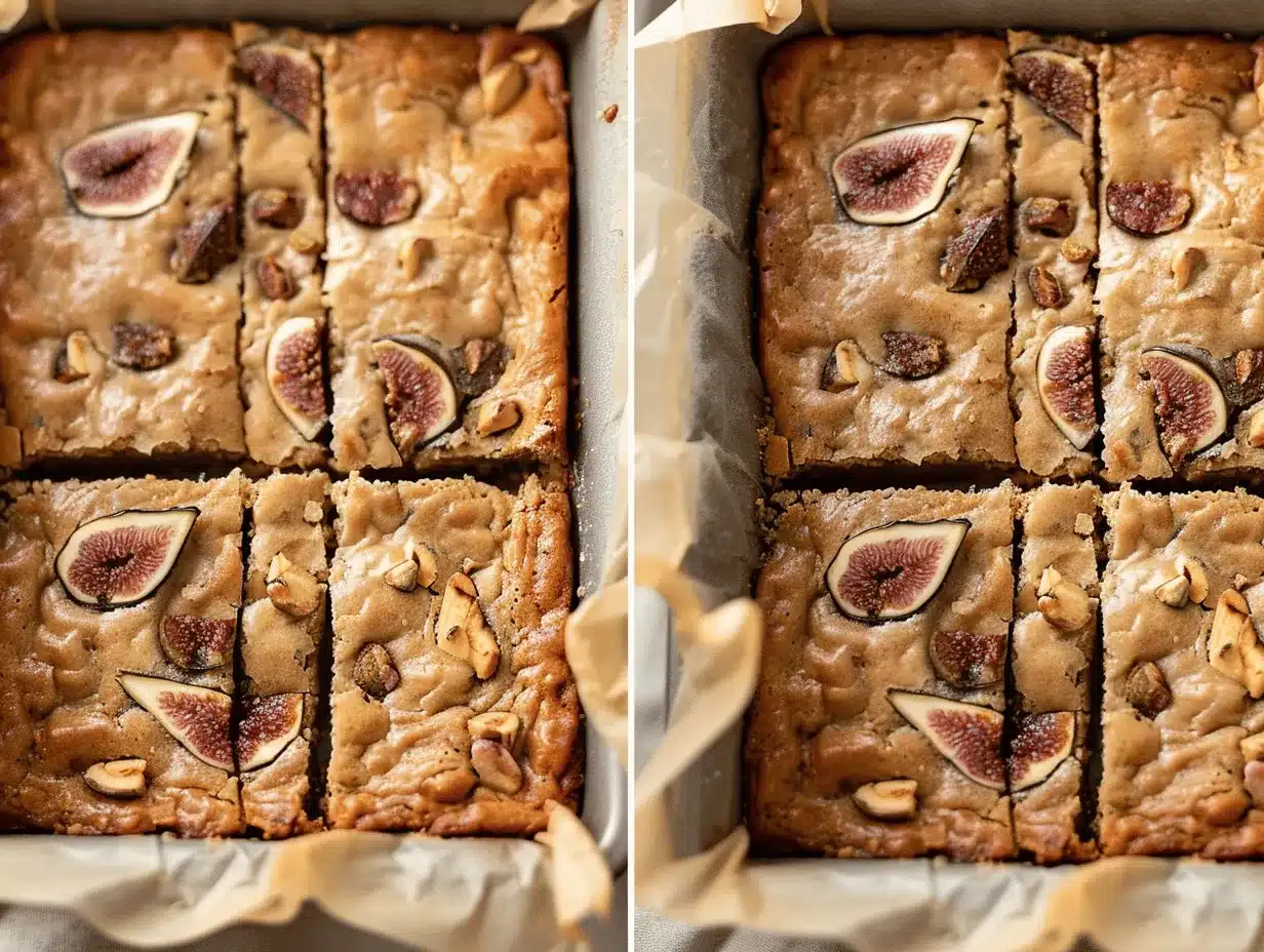 fig and pistachio blondies preparation steps