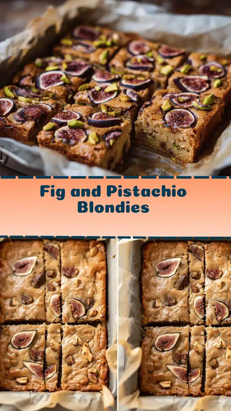 fig and pistachio blondies recipe