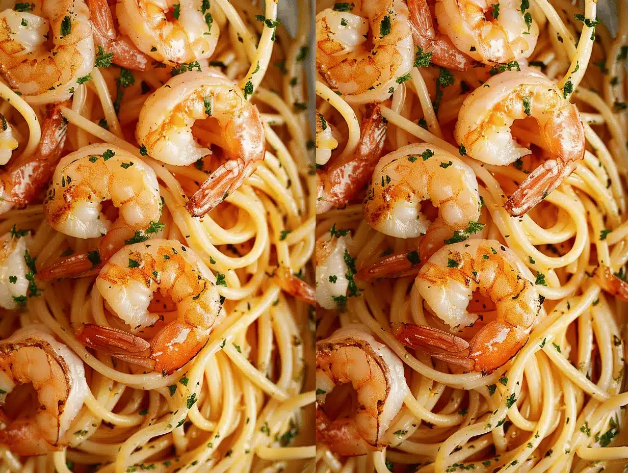 garlic butter shrimp pasta preparation steps