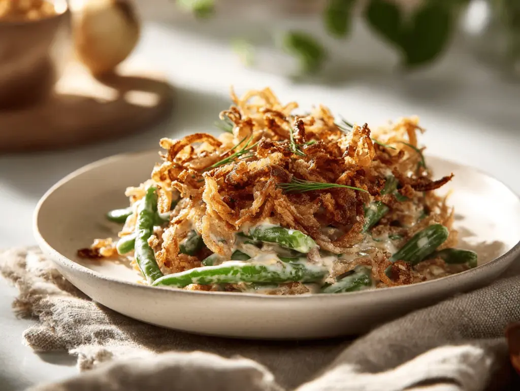 green bean casserole recipe - featured image