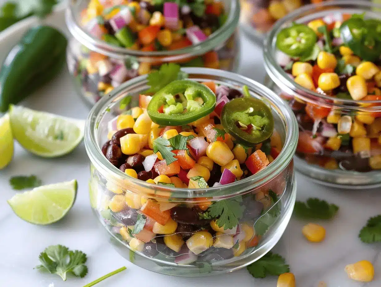 grilled corn and black bean salad preparation steps
