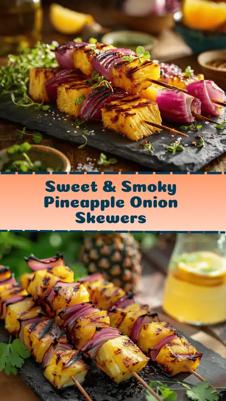 grilled pineapple red onion skewers recipe