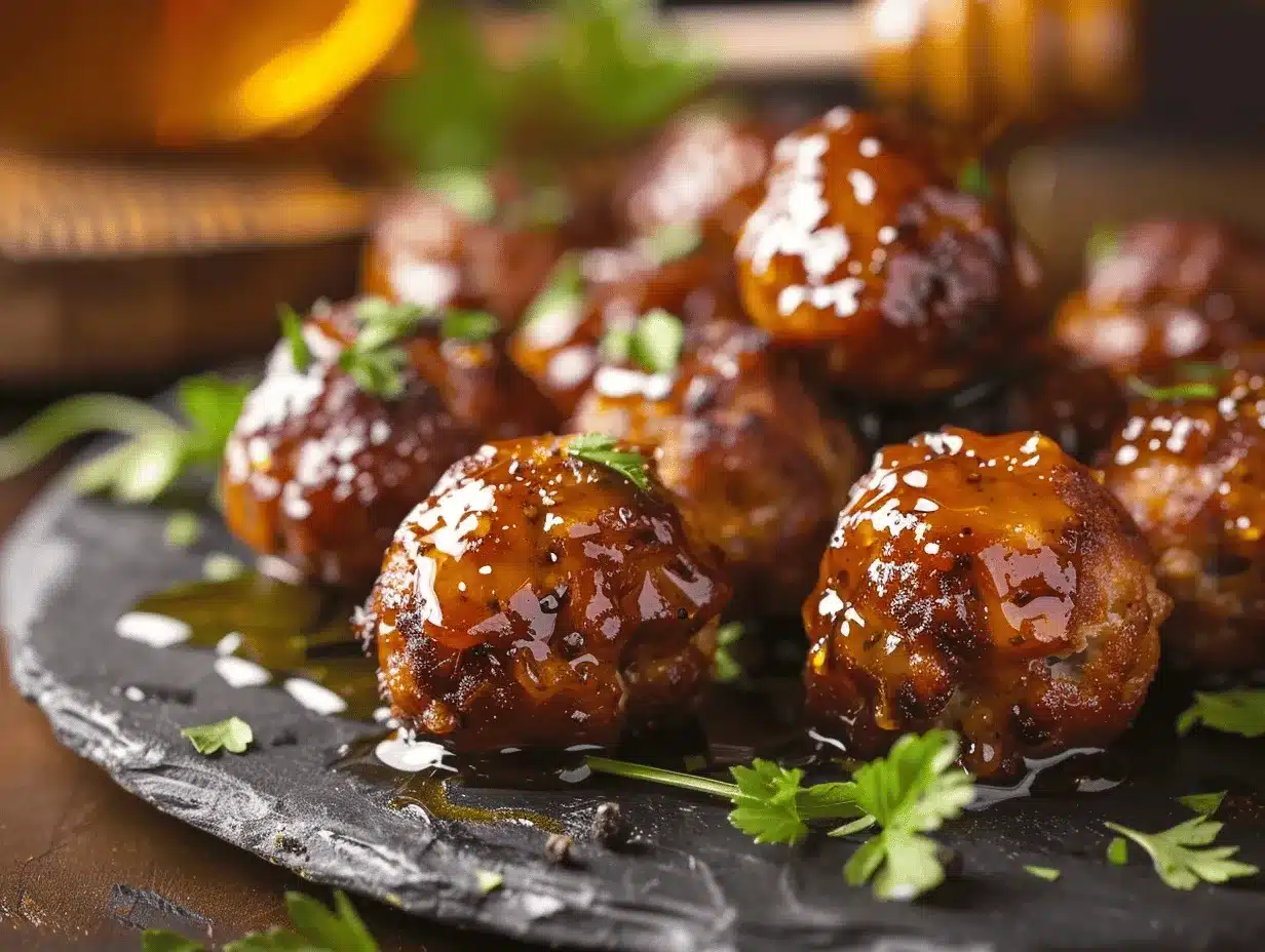 honey glazed meatballs preparation steps