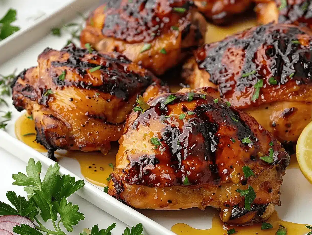 honey mustard grilled chicken thighs preparation steps