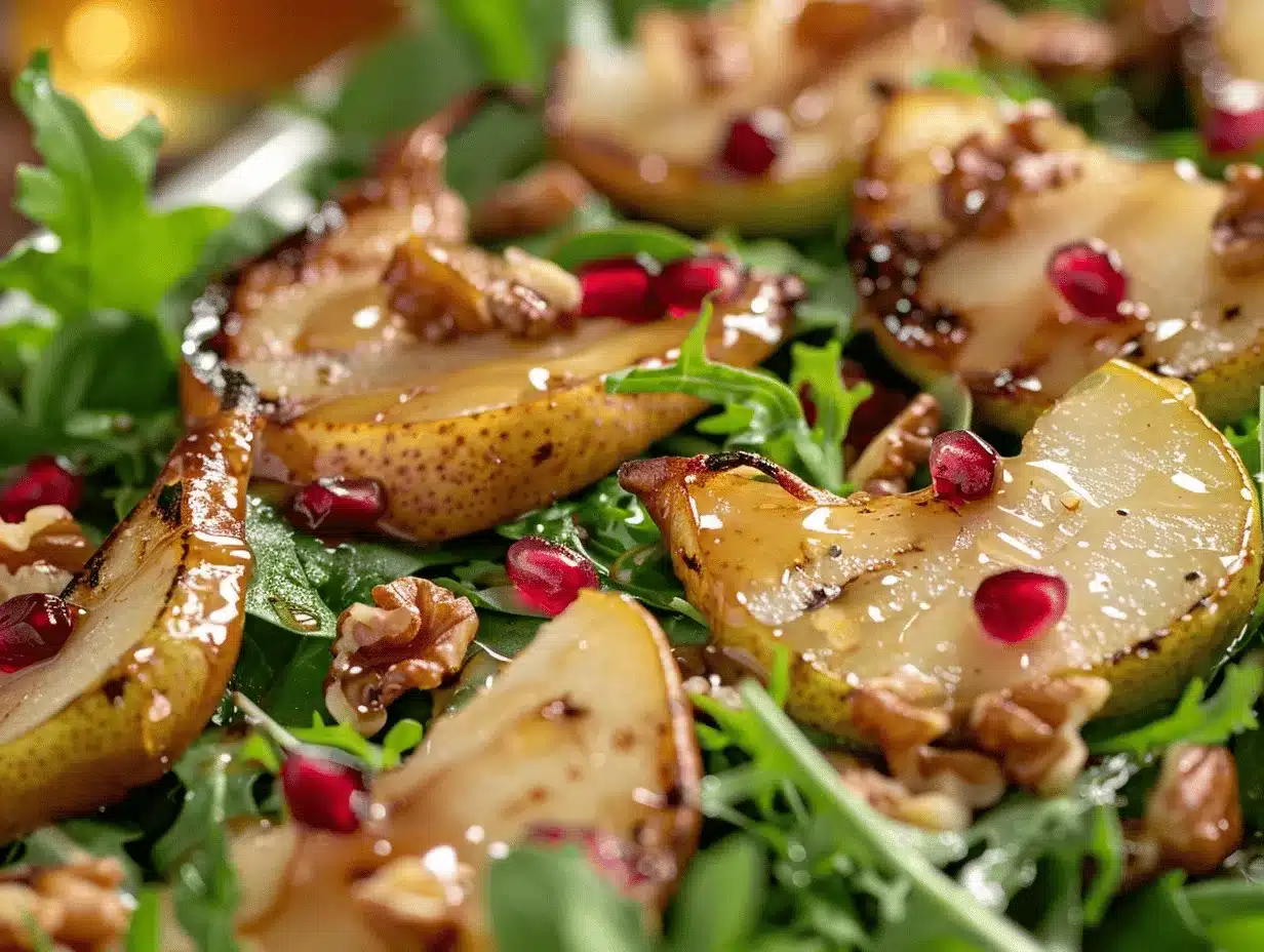 honey roasted pear walnut salad preparation steps