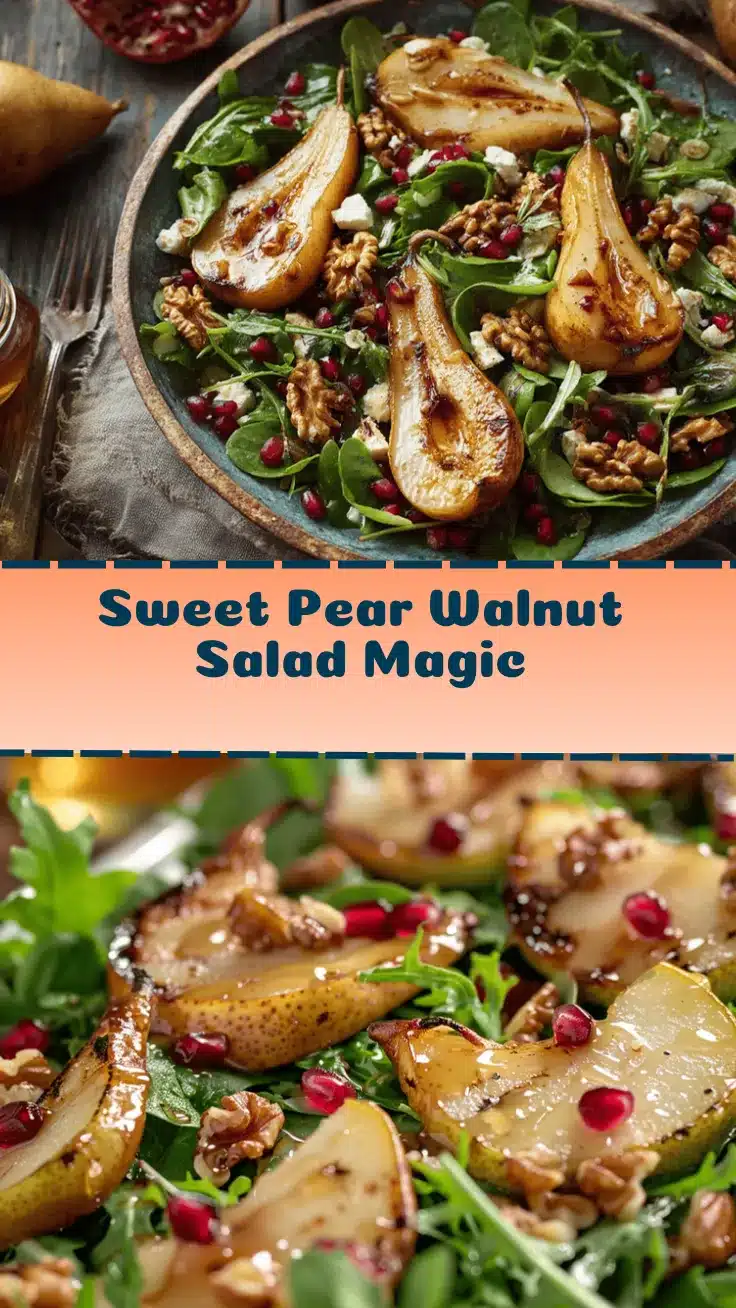 honey roasted pear walnut salad recipe