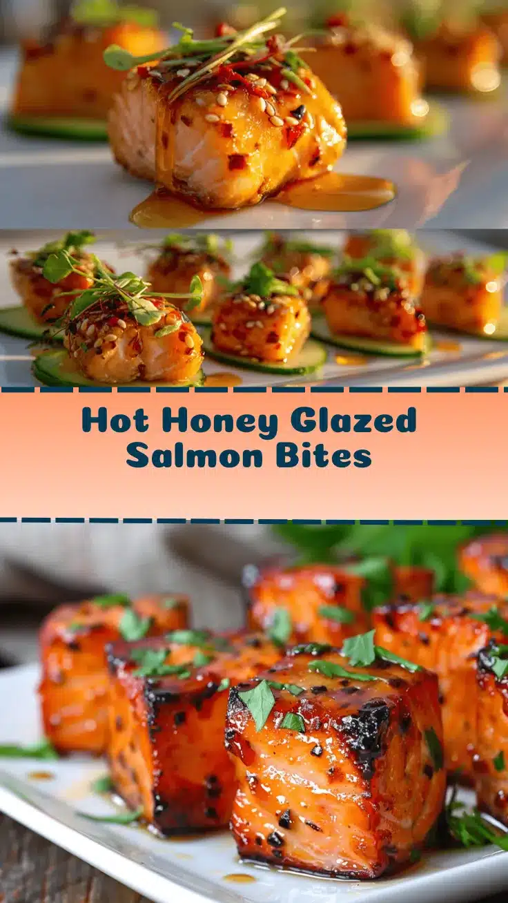 hot honey glazed salmon bites recipe