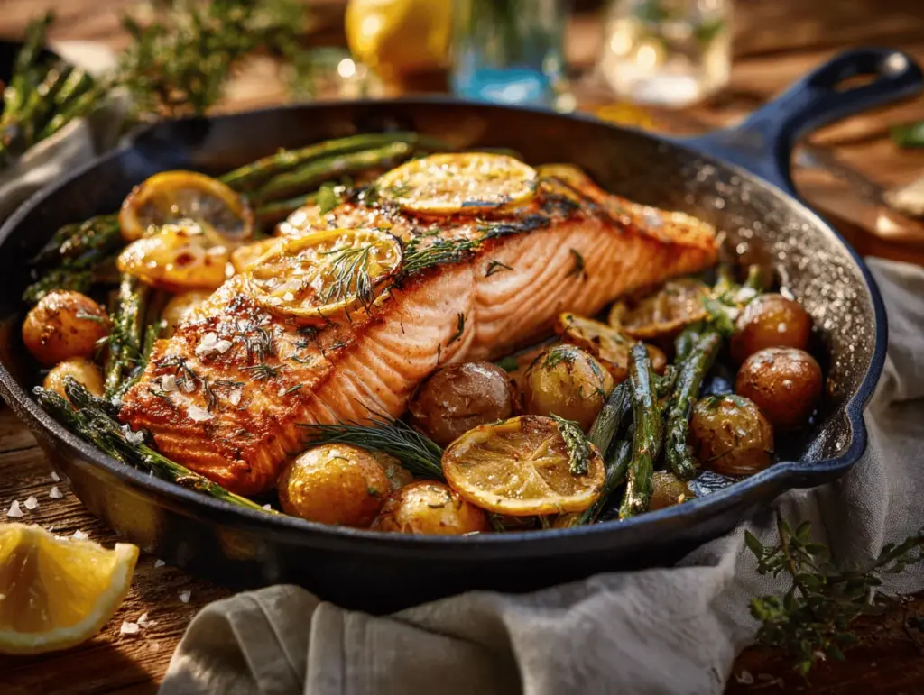 lemon herb salmon - featured image