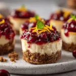 mini cranberry-gingersnap cheesecakes - featured image