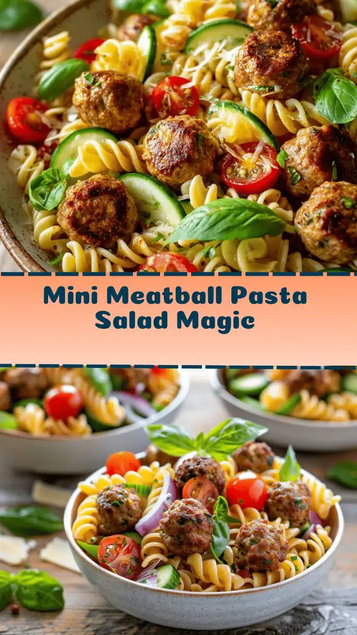 mini meatball pasta salad recipe