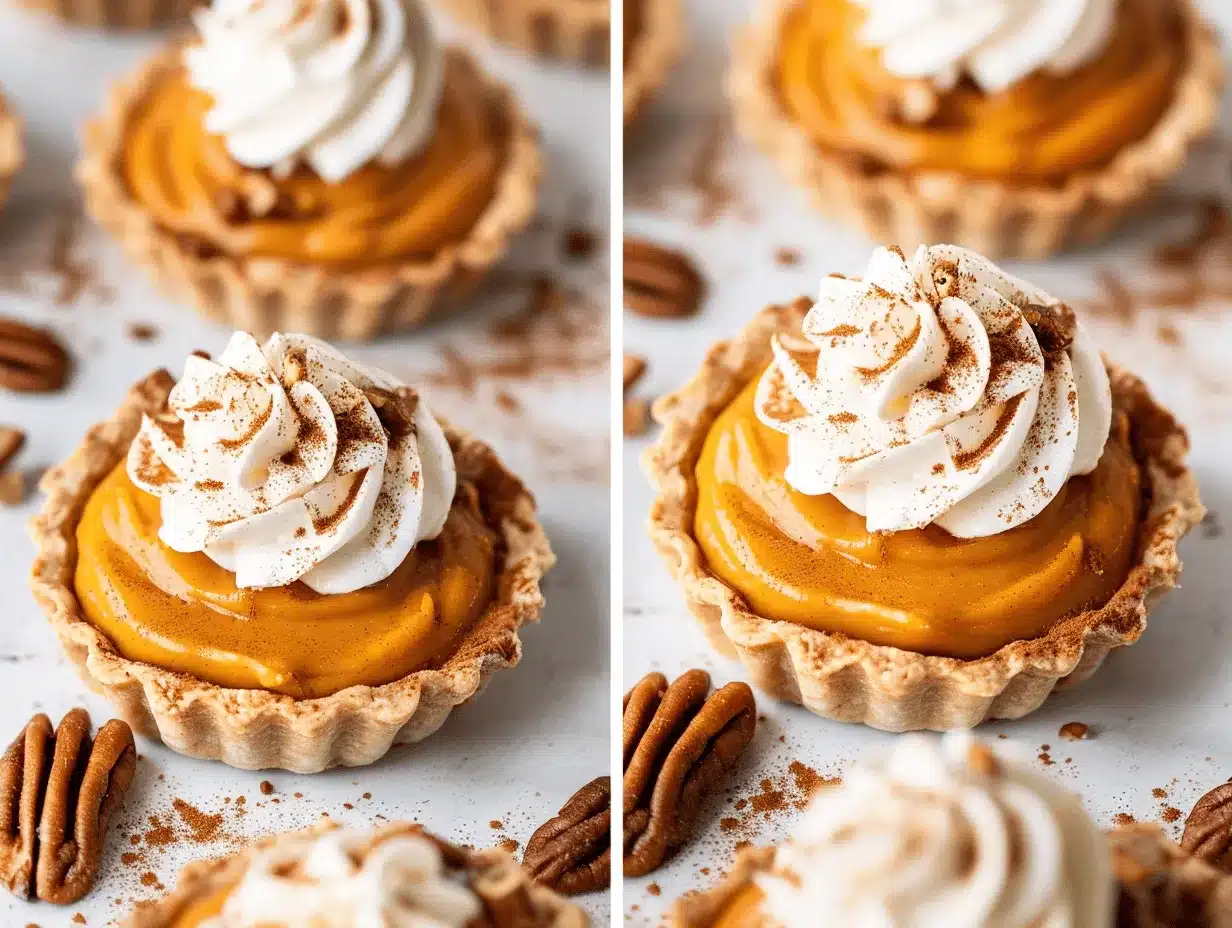 mini no-bake pumpkin chai pies preparation steps