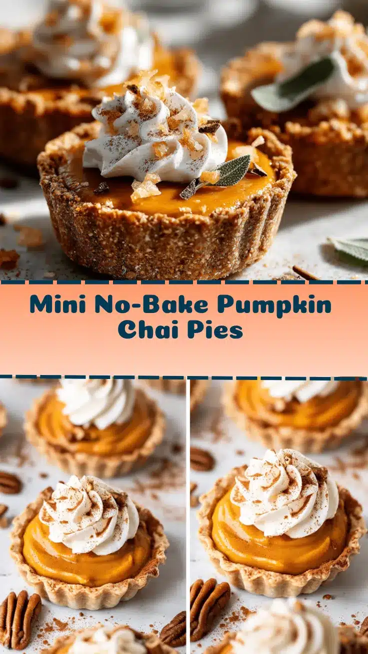 mini no-bake pumpkin chai pies recipe