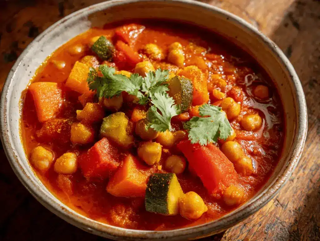 Moroccan chickpea vegetable stew - featured image