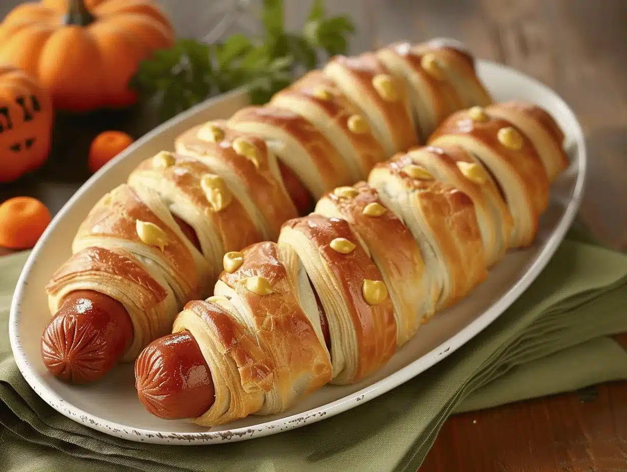 mummy hot dogs preparation steps