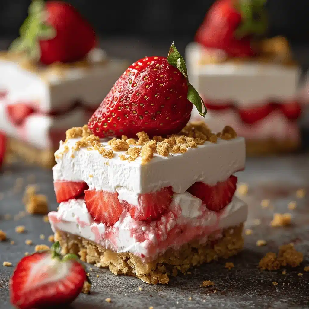 No-Bake Strawberry Cheesecake Bars - featured image