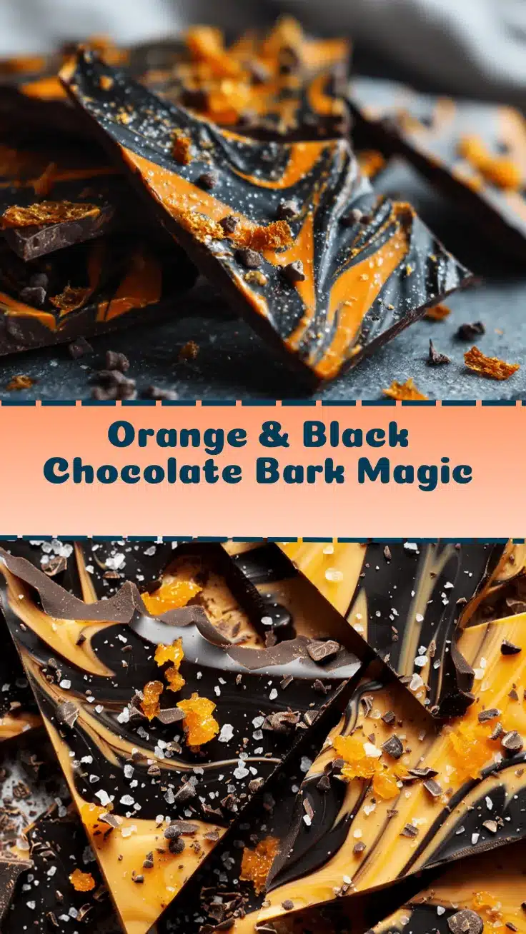 orange and black chocolate bark recipe