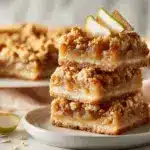 pear and ginger crumble bars - featured image