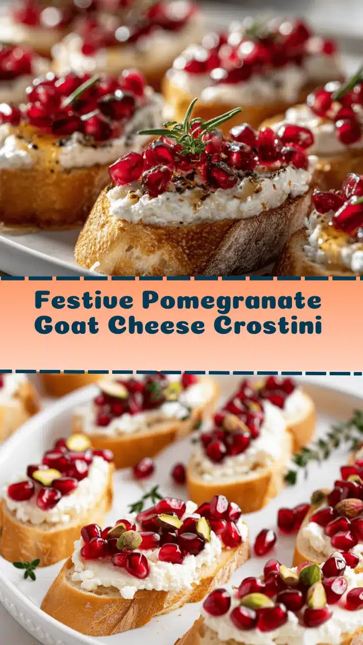 pomegranate goat cheese crostini recipe